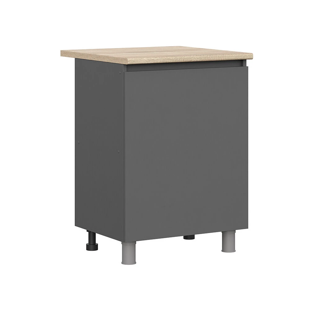 Кухня гарнитур, модульная прямая Денвер 1,4 м (140х216.4х60 см), графит
